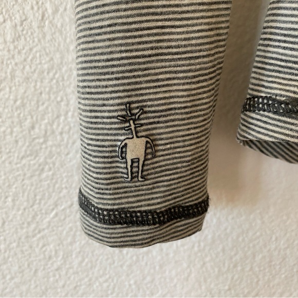 smartwool long sleeve top striped wool winter layer xs - Picture 4 of 7